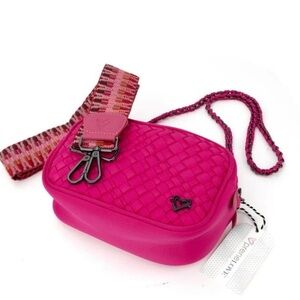 Caledon Woven Crossbody Magenta